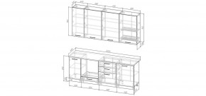 Кухонный гарнитур Старое Дерево 2200 h950 (Стол. 38мм) в Ижевске - izhevsk.mebel24.online | фото 2