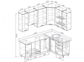 Кухонный гарнитур угловой Дели 2200*1600 (Стол. 26мм) в Ижевске - izhevsk.mebel24.online | фото 2