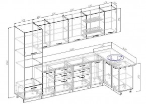 Кухонный гарнитур угловой Капри 3200х1400 (Стол. 26мм) в Ижевске - izhevsk.mebel24.online | фото 3