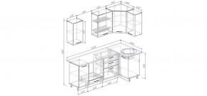 Кухонный гарнитур угловой Латте 2200х1000 (Стол. 38мм) в Ижевске - izhevsk.mebel24.online | фото 2