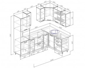 Кухонный гарнитур угловой Латте 2400х1600 (Стол. 38мм) в Ижевске - izhevsk.mebel24.online | фото 2