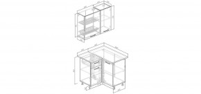 Кухонный гарнитур угловой Санторини 1000*1000 (Стол. 38мм) в Ижевске - izhevsk.mebel24.online | фото 2