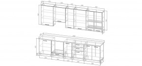 Кухонный гарнитур Умбра 3000 h950 (Стол. 38мм) в Ижевске - izhevsk.mebel24.online | фото 2