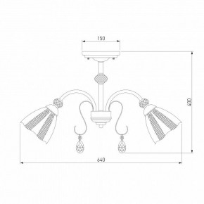 Люстра на штанге Eurosvet Floranse 30155/5 античная бронза в Ижевске - izhevsk.mebel24.online | фото 3