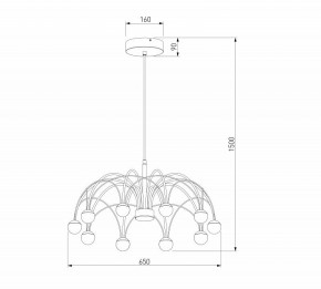 Люстра на штанге Eurosvet Ragno 90030/10 LED золото в Ижевске - izhevsk.mebel24.online | фото 5