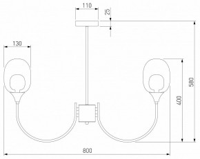 Люстра на штанге Eurosvet Spritz 70217/8 латунь в Ижевске - izhevsk.mebel24.online | фото 5