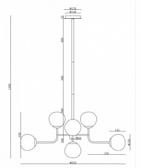 Люстра на штанге Maytoni Erich MOD221-PL-08-G в Ижевске - izhevsk.mebel24.online | фото 6