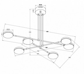 Люстра на штанге Maytoni Fad MOD070PL-L36W3K в Ижевске - izhevsk.mebel24.online | фото 3