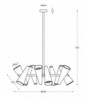 Люстра на штанге Maytoni Giro MOD095PL-10BS в Ижевске - izhevsk.mebel24.online | фото 2