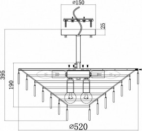 Люстра на штанге Maytoni Mazzo MOD130CL-11G в Ижевске - izhevsk.mebel24.online | фото 5