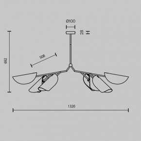 Люстра на штанге Maytoni Organic MOD225PL-06B в Ижевске - izhevsk.mebel24.online | фото 4