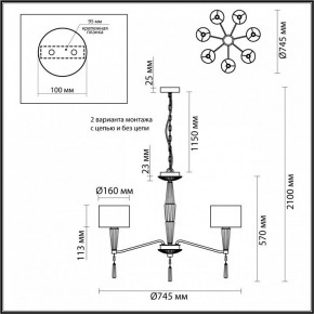 Люстра на штанге Odeon Light Latte 5403/7 в Ижевске - izhevsk.mebel24.online | фото 8