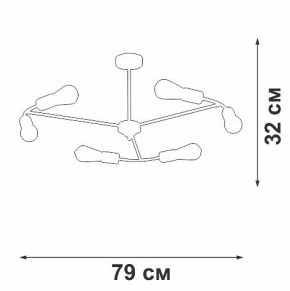 Люстра на штанге Vitaluce V3025 V3025-1/6PL в Ижевске - izhevsk.mebel24.online | фото 2