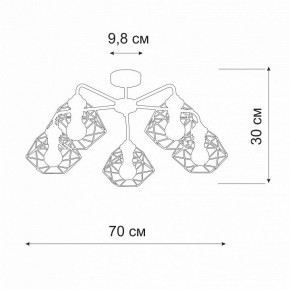 Люстра на штанге Vitaluce V4258 V4258-0/5PL в Ижевске - izhevsk.mebel24.online | фото 2