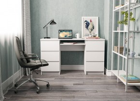 МОРИ МС-2 Стол 6 ящиков (белый) в Ижевске - izhevsk.mebel24.online | фото