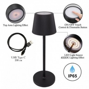 Настольная лампа декоративная Arte Lamp Fuyue A1616LT-1BK в Ижевске - izhevsk.mebel24.online | фото 3