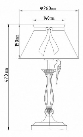 Настольная лампа декоративная Maytoni Bird ARM013-11-W в Ижевске - izhevsk.mebel24.online | фото 5