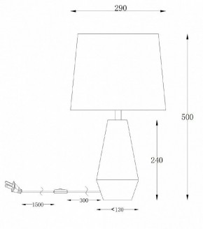 Настольная лампа декоративная Maytoni Calvin Table Z181-TL-01-B в Ижевске - izhevsk.mebel24.online | фото 2