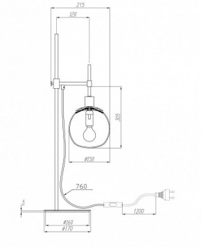 Настольная лампа декоративная Maytoni Erich MOD221-TL-01-G в Ижевске - izhevsk.mebel24.online | фото 3