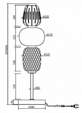 Настольная лампа декоративная Maytoni Pattern MOD267TL-L28CH3K в Ижевске - izhevsk.mebel24.online | фото 4