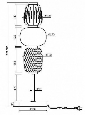 Настольная лампа декоративная Maytoni Pattern MOD267TL-L28G3K в Ижевске - izhevsk.mebel24.online | фото 5