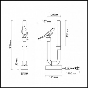 Настольная лампа декоративная Odeon Light Lark 5431/2TL в Ижевске - izhevsk.mebel24.online | фото 4