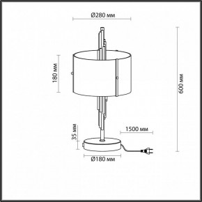 Настольная лампа декоративная Odeon Light Margaret 4895/2T в Ижевске - izhevsk.mebel24.online | фото 4