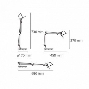 Настольная лампа офисная Artemide  0011860A в Ижевске - izhevsk.mebel24.online | фото