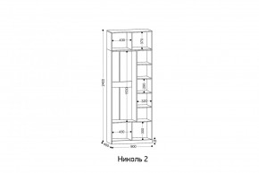 НИКОЛЬ 2 шкаф 2-х створчатый в Ижевске - izhevsk.mebel24.online | фото 3