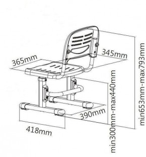 Парта-трансофрмер Amare II Blue + ящик + SST3 Blue в Ижевске - izhevsk.mebel24.online | фото 8