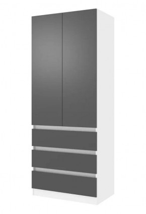 ПАРУС Шкаф 2-х ств. 800 (белый/графит) в Ижевске - izhevsk.mebel24.online | фото