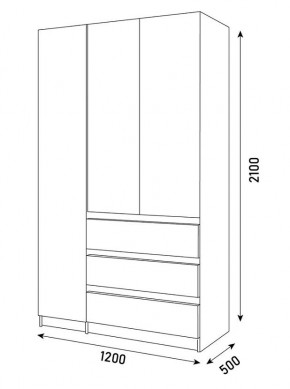 ПАРУС Шкаф 3-х ств. 1200 в Ижевске - izhevsk.mebel24.online | фото 3