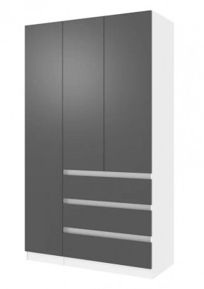 ПАРУС Шкаф 3х- ств. 1200 (белый/графит) в Ижевске - izhevsk.mebel24.online | фото