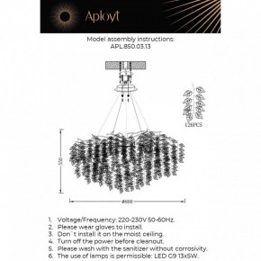 Подвесная люстра Aployt Rochell APL.850.03.13 в Ижевске - izhevsk.mebel24.online | фото 3