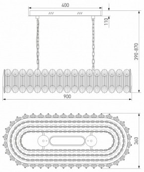 Подвесная люстра Bogate-s Chaleur 423/1 в Ижевске - izhevsk.mebel24.online | фото 5
