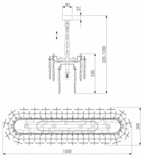 Подвесная люстра Bogate-s Leaf 370 в Ижевске - izhevsk.mebel24.online | фото 4