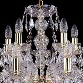 Подвесная люстра Bohemia Ivele Crystal 1411 1411/10+5/240/G/Leafs в Ижевске - izhevsk.mebel24.online | фото 4