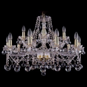 Подвесная люстра Bohemia Ivele Crystal 1413 1413/10+5/300/G/Balls в Ижевске - izhevsk.mebel24.online | фото