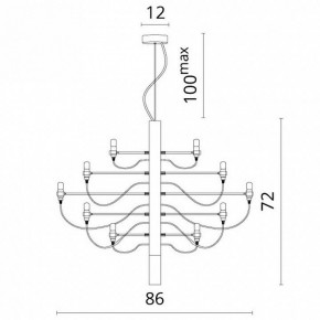 Подвесная люстра Divinare Molto 8030/02 LM-30 в Ижевске - izhevsk.mebel24.online | фото 5