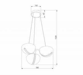 Подвесная люстра Eurosvet Emisfero 50083/3 LED золото в Ижевске - izhevsk.mebel24.online | фото 6
