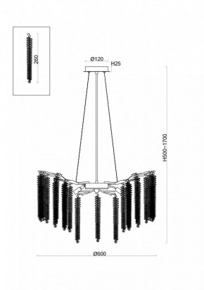 Подвесная люстра Freya Mineral FR1010PL-08G в Ижевске - izhevsk.mebel24.online | фото 3