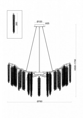 Подвесная люстра Freya Mineral FR1010PL-10G в Ижевске - izhevsk.mebel24.online | фото 2