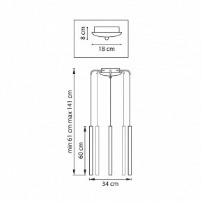Подвесная люстра Lightstar Tubo L5T747343 в Ижевске - izhevsk.mebel24.online | фото 3