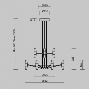 Подвесная люстра Maytoni Arana MOD401PL-L72BS3K в Ижевске - izhevsk.mebel24.online | фото 5