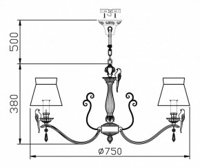 Подвесная люстра Maytoni Bird ARM013-08-W в Ижевске - izhevsk.mebel24.online | фото 5