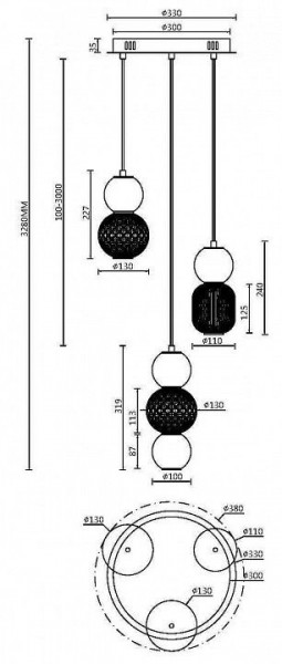 Подвесная люстра Maytoni Drop MOD273PL-L33G3K в Ижевске - izhevsk.mebel24.online | фото 2