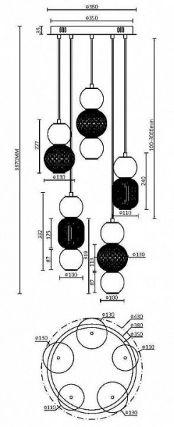 Подвесная люстра Maytoni Drop MOD273PL-L80G3K в Ижевске - izhevsk.mebel24.online | фото 2