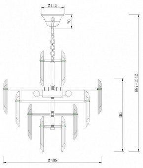 Подвесная люстра Maytoni Flare DIA200PL-06G в Ижевске - izhevsk.mebel24.online | фото 7