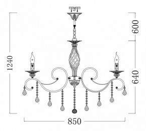 Подвесная люстра Maytoni Grace ARM247-10-G в Ижевске - izhevsk.mebel24.online | фото 7