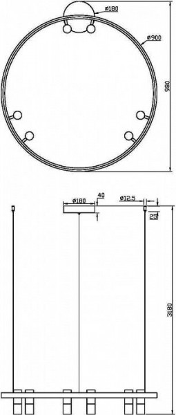 Подвесная люстра Maytoni Halo MOD102PL-L42BK в Ижевске - izhevsk.mebel24.online | фото 4